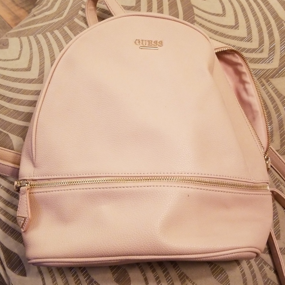 Light Pink Guess Purse Backpack